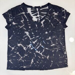 🔥3 for $21 - Elegant Black Sheer Women's Top